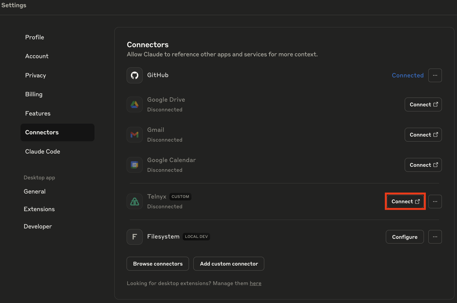 Claude Desktop Step 3